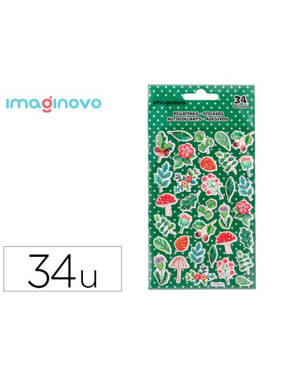 Pegatinas imaginovo flores vintage de papel 190x100 mm en blister