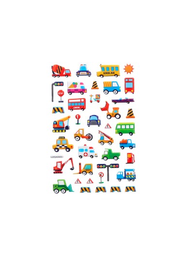 Pegatinas imaginovo kids coches con relieve 190x105 mm en blister