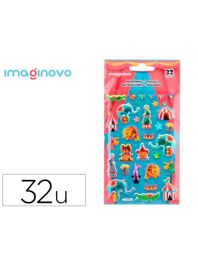 Pegatinas imaginovo kids circo goma eva 190x105 mm en blister