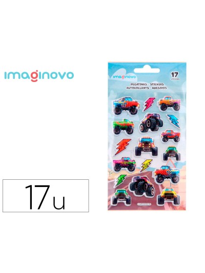 Pegatinas imaginovo kids carreras goma eva 190x105 mm en blister