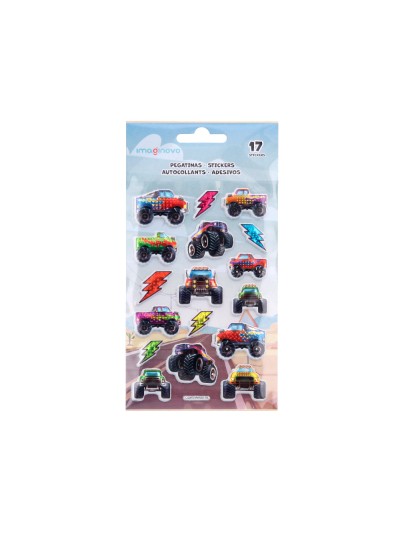 Pegatinas imaginovo kids carreras goma eva 190x105 mm en blister