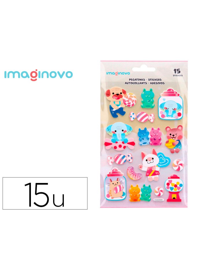 Pegatinas imaginovo dulces magic dreams con relieve 210x130 mm en blister Pegatinas imaginovo dulces magic dreams con relieve 210x130 mm en blister