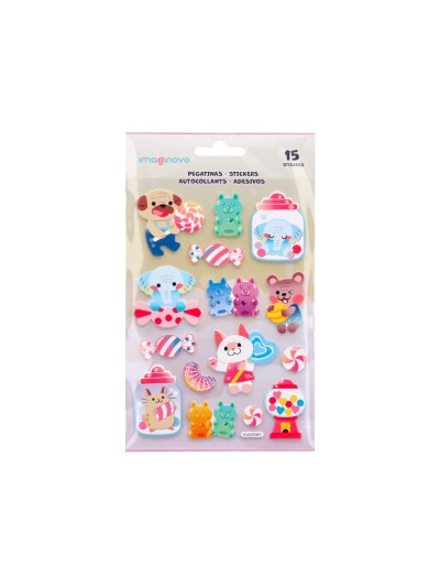 Pegatinas imaginovo dulces magic dreams con relieve 210x130 mm en blister