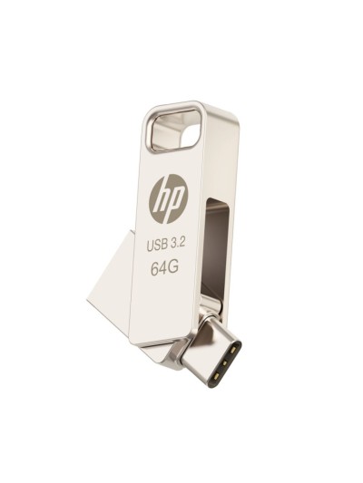 Memoria usb 3.2 - usb tipo c hp 64gb x206c otg