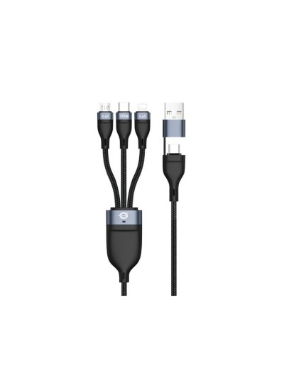 Cable usb 3in1 conceptronic 2m pd 3.0 100w 20v 5a 480mbps e - mark