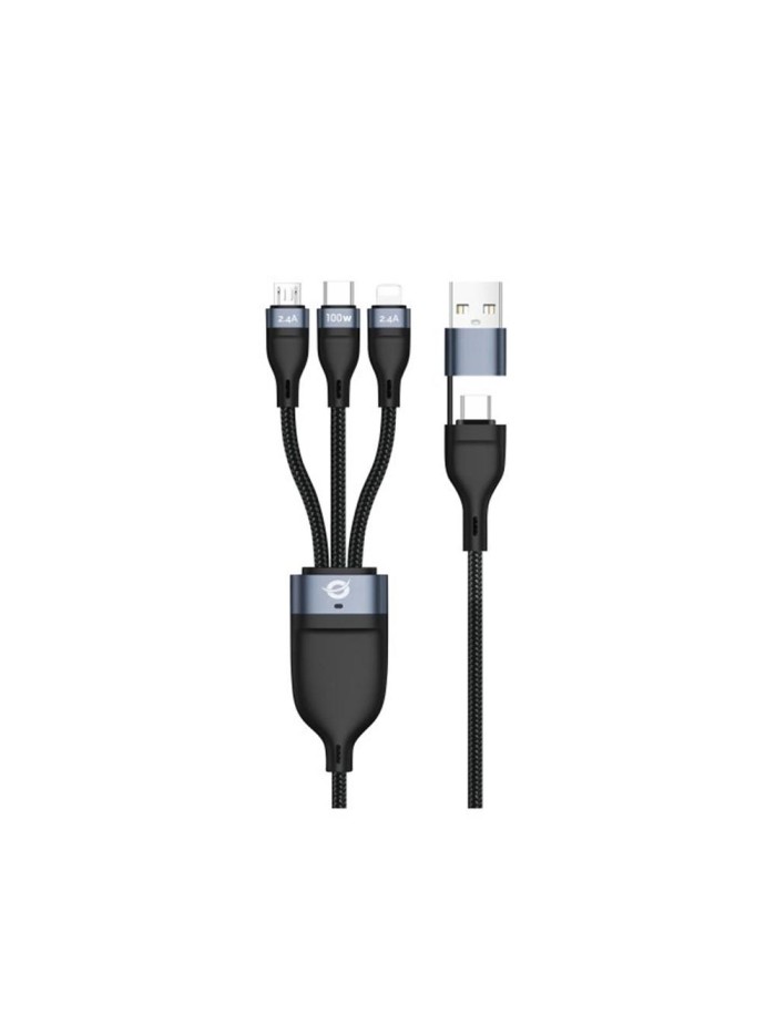 Cable usb 3in1 conceptronic 2m pd 3.0 100w 20v 5a 480mbps e - mark Cable usb 3in1 conceptronic 2m pd 3.0 100w 20v 5a 480mbps e - mark