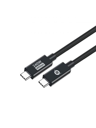 Cable usb - c conceptronic macho - macho 2m usb 4.0 gen 3 240w 48v 5a 40gbps e - mark