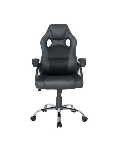 Silla de oficina equip 651016 negra respaldo acolchado ergonomica