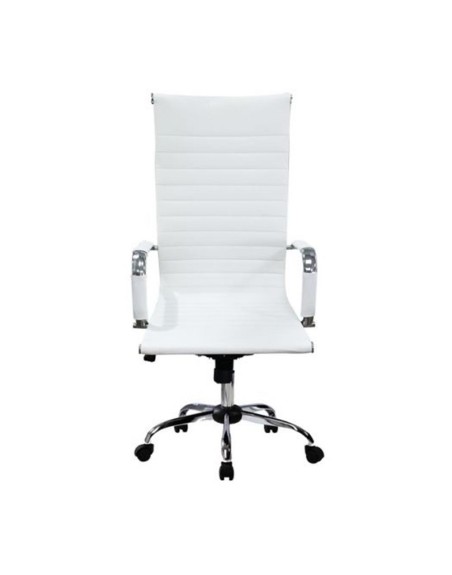 Silla de oficina equip 651017 blanca ergonomica respaldo alto