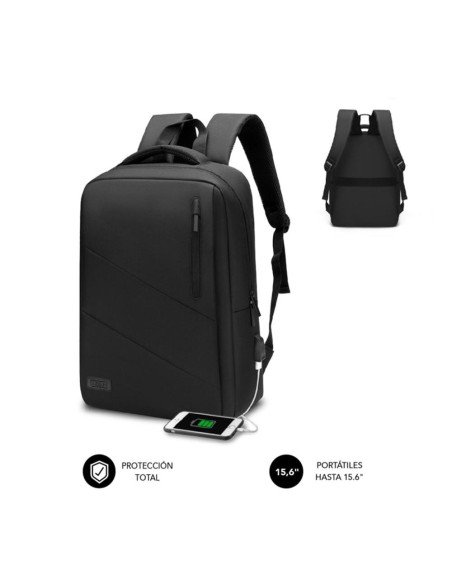 Mochila subblim city backpack para portatil 15.6 pulgadas negro