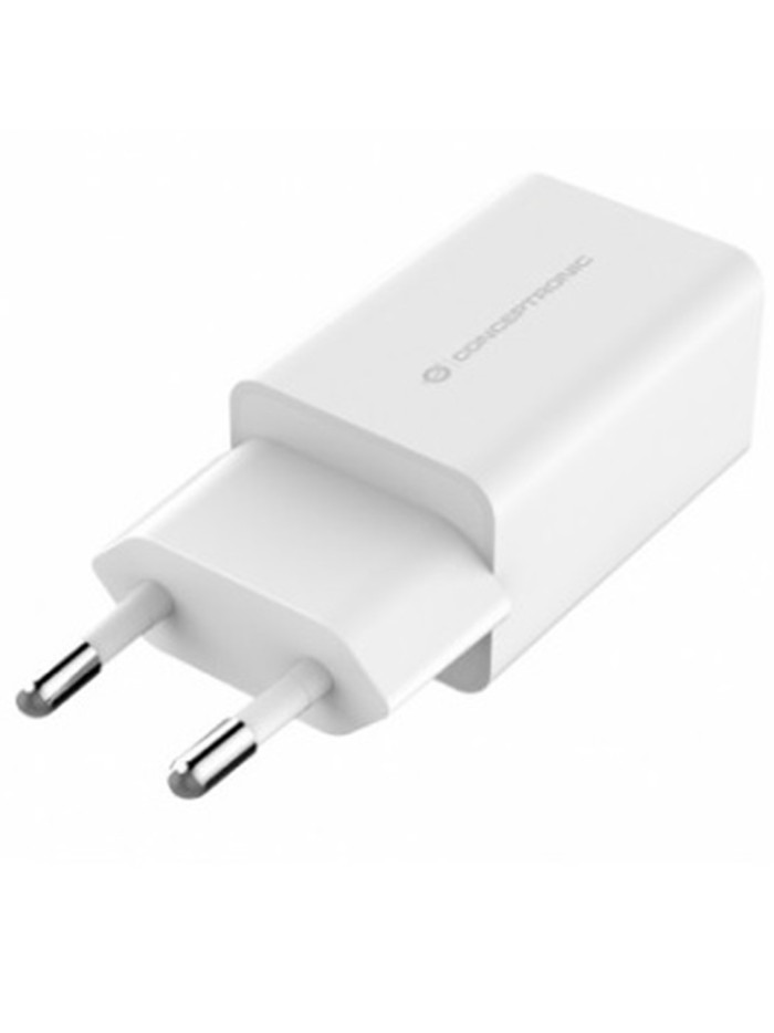 Cargador conceptronic 2xusb 5v - 12w blanco Cargador conceptronic 2xusb 5v - 12w blanco