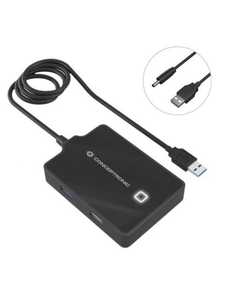 Hub usb 2.0 - 3.0 conceptronic hubbies10b 4 puertos y cable de 90cm