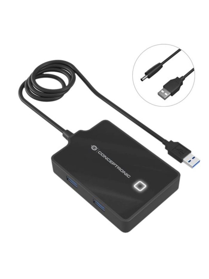 Hub usb 3.0 conceptronic hubbies11b 4 puertos - cable 90cm Hub usb 3.0 conceptronic hubbies11b 4 puertos - cable 90cm