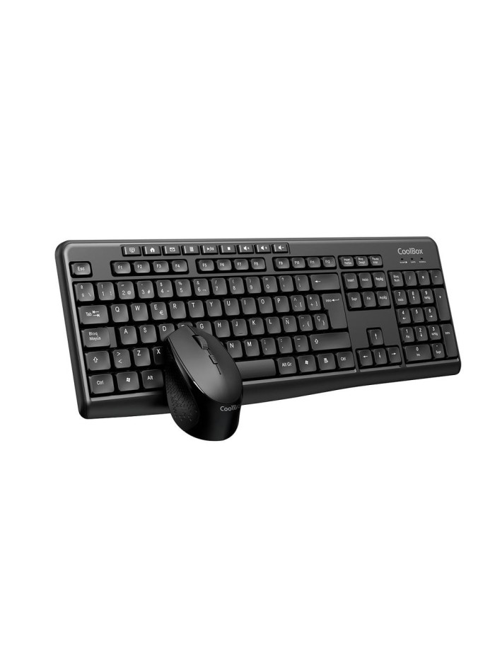 Kit teclado + raton coolbox inalambrico multimedia negro coo - ktr - 03w Kit teclado + raton coolbox inalambrico multimedia negro coo - ktr - 03w