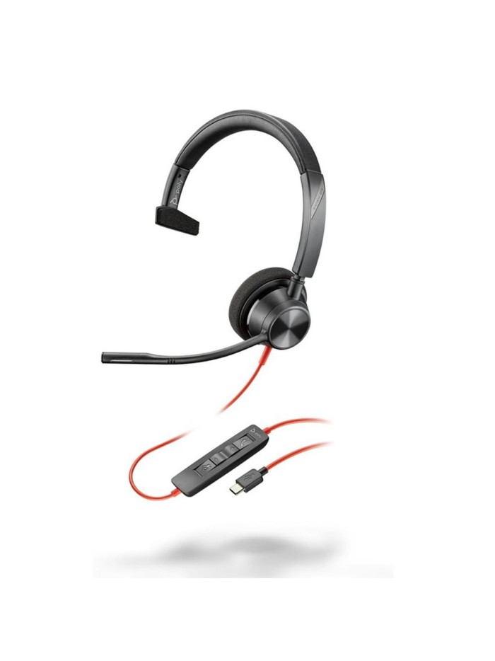Auriculares poly monoaurales blackwire 3310 usb - c + adaptador usb - c - a Auriculares poly monoaurales blackwire 3310 usb - c + adaptador usb - c - a