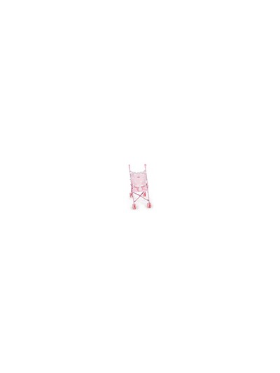 Silla pequeña de paseo para muñecas carlota color rosa 550x270x410 mm