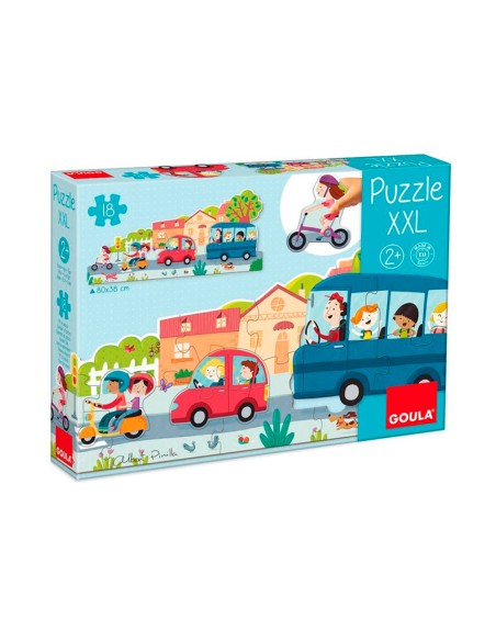 Puzle goula xxl vehiculos 18 piezas