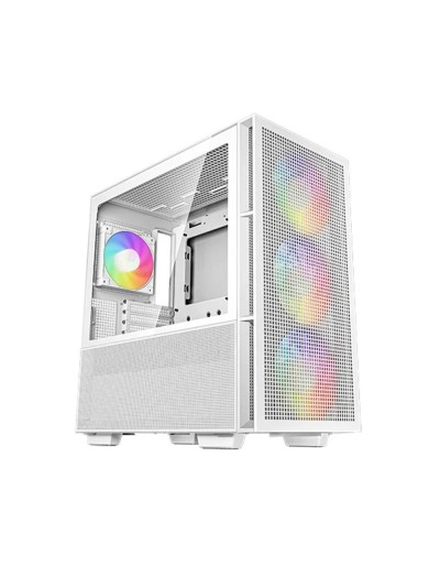 Caja ordenador gaming deepcool ch560 rgb e - atx cristal templado blanca