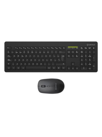Teclado + raton unykach mk212 pro slim inalambrico