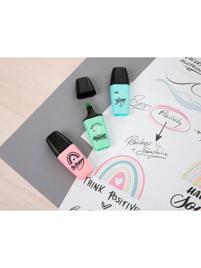 Rotulador stabilo boss mini pastel love estuche de 5 unidades colores surtidos