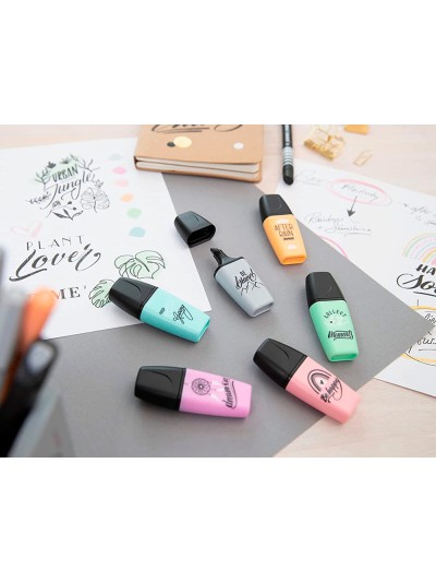 Rotulador stabilo boss mini pastel love estuche de 5 unidades colores surtidos