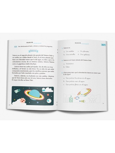 Cuaderno rubio competencia lectora 2 mundo espacial