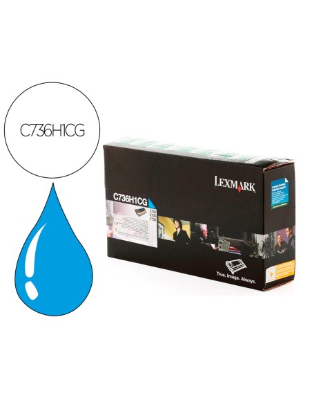 Toner laser lexmark c736h1cg 10000 paginas