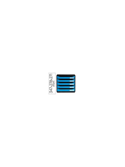 Fichero cajones sobremesa exacompta big-box clean safe 5 cajones azul