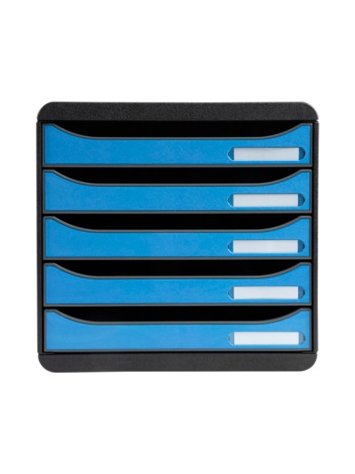 Fichero cajones sobremesa exacompta big-box clean safe 5 cajones azul