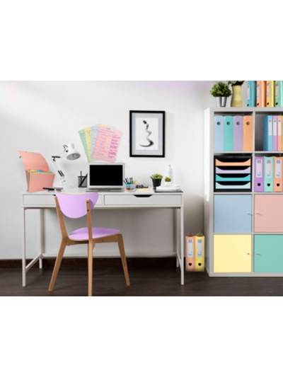 Fichero cajones sobremesa exacompta big-box aquarel negro 4 cajones colores pastel glossy
