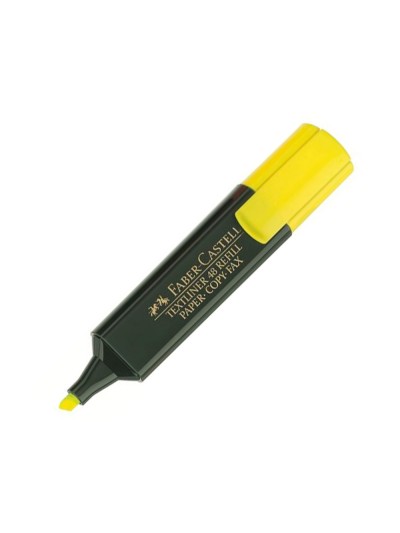 Rotulador faber castell fluorescente textliner 48-07 amarillo blister de 1 unidad