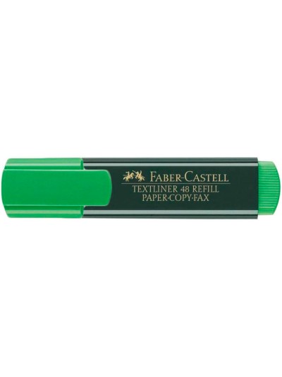 Rotulador faber castell fluorescente textliner 48-63 verde blister de 1 unidad