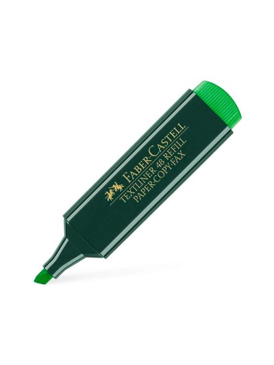 Rotulador faber castell fluorescente textliner 48-63 verde blister de 1 unidad