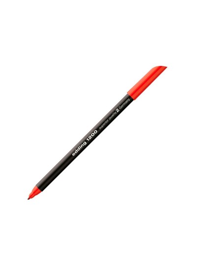 Rotulador edding punta fibra 1200 rojo n.2 punta redonda 0.5 mm blister de 2 unidades