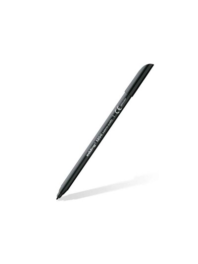 Rotulador edding punta fibra 1200 negro n.1 punta redonda 0.5 mm blister de 2 unidades