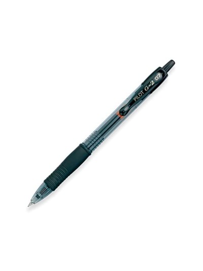 Boligrafo pilot g-2 negro tinta gel retractil sujecion de caucho en blister