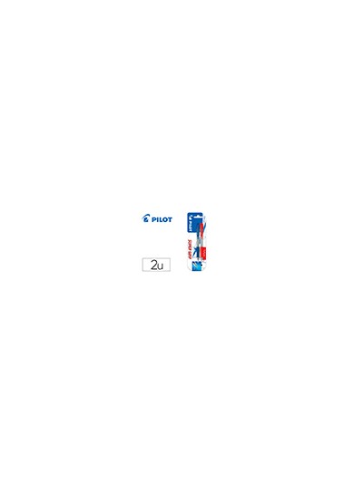 Boligrafo pilot super grip retractil sujecion de caucho tinta base de aceite en blister 1 azul + 1 rojo