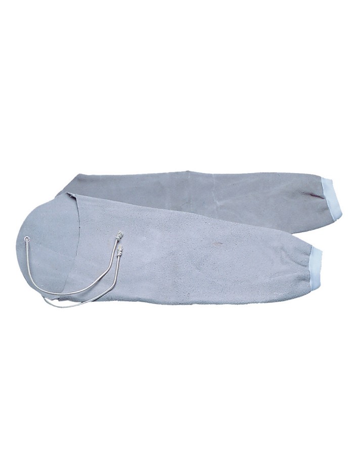Manguito para soldador faru cuero al cromo puño elastico y cordon sujecion superior Manguito para soldador faru cuero al cromo puño elastico y cordon sujecion superior