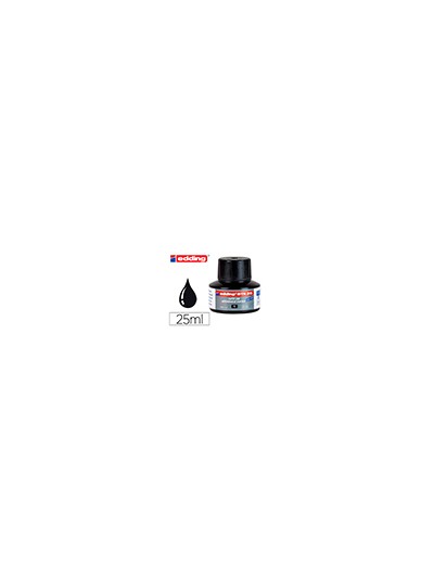 Tinta rotulador edding pizarra blanca btk-25 color negro bote 25 ml
