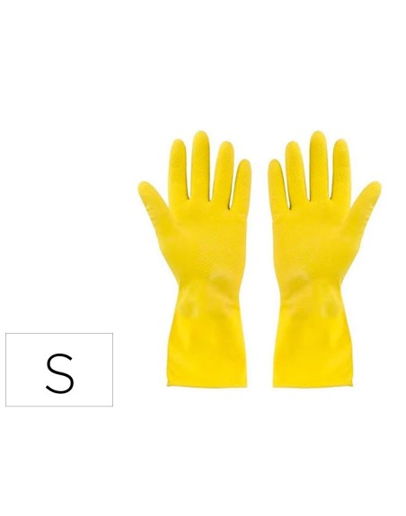 Guantes de latex satinados con relieve anti deslizante sin polvo par talla pequeña