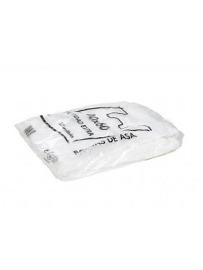 Bolsa camiseta reciclada 70% blanca 50 mc 48x60 cm apta legislacion de bolsas 2021