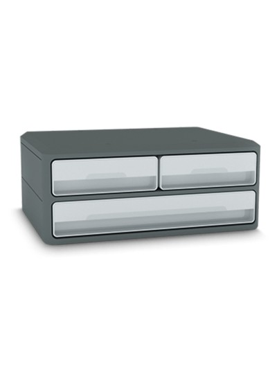 Fichero cajones de sobremesa cep moov up reciclado 80% 3 cajones color gris 275x369x146 mm