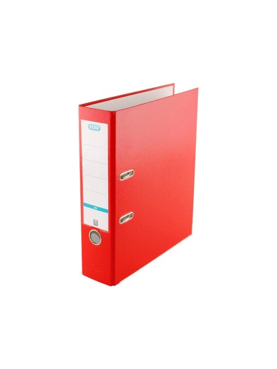 Archivador de palanca elba top carton compacto polipropileno con rado din a4 lomo de 80 mm rojo