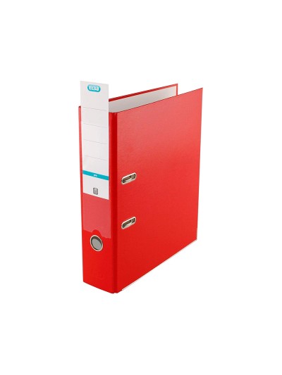 Archivador de palanca elba top carton compacto polipropileno con rado din a4 lomo de 80 mm rojo