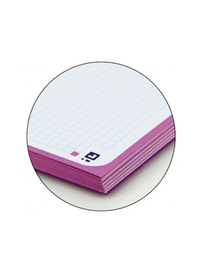 Recambio color 1 oxford din a4+ 80 hojas 90 gr cuadro 5 mm 4 taladros color morado