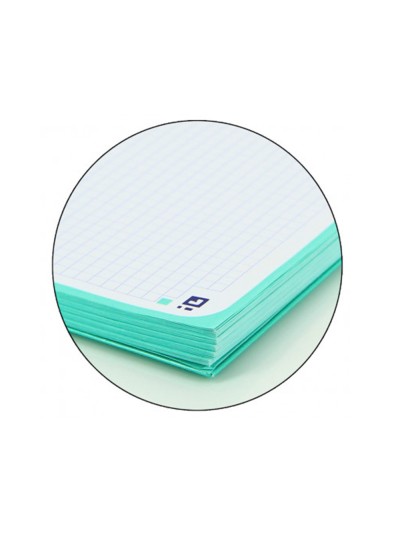 Recambio color 1 oxford din a4+ 80 hojas 90 gr cuadro 5 mm 4 taladros color ice mint
