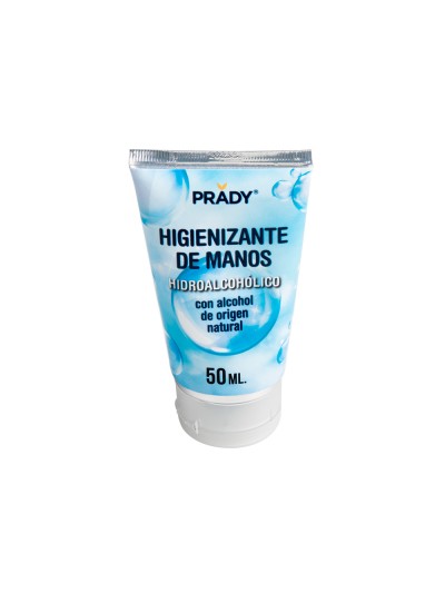 Gel hidroalcoholico higienizante para manos limpiay desinfecta sin necesidad de aclarado bote de 50 ml