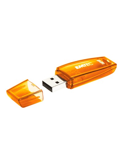 Memoria usb emtec flash c410 128 gb 2.0 naranja