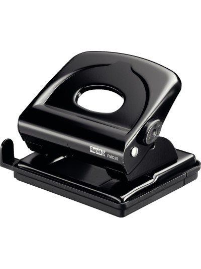 Taladrador rapid fmc25 metalico color negro capacidad 25 hojas