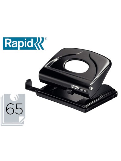 Taladrador rapid fmc20 metalico color negro capacidad 20 hojas